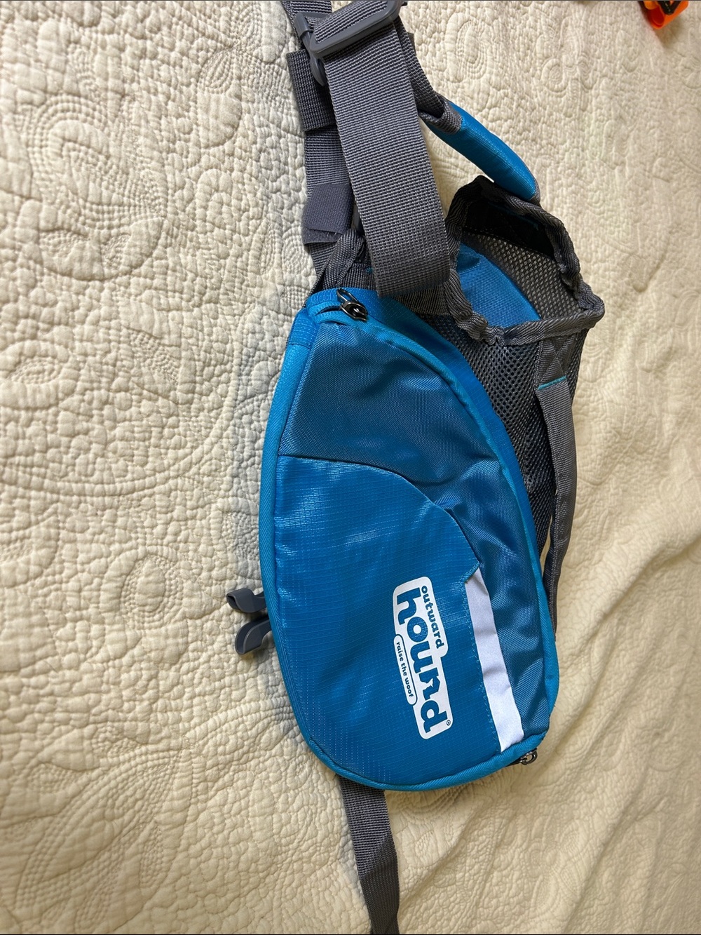 Outward Hound Blue Teal Dog Waist Pack Harness Accessory